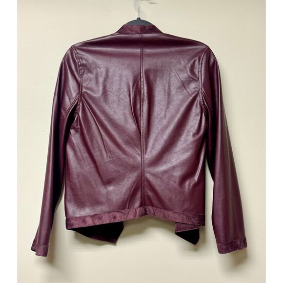 BB DAKOTA Teagan Reversible Faux Suede/Leather Waterfall Front Jacket, Sz S - Picture 7 of 11